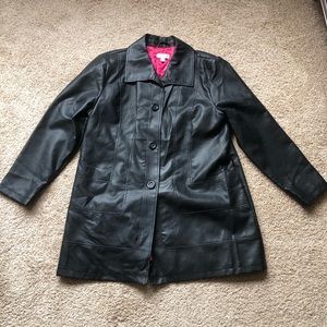 Susan Graver Faux Leather Coat / Jacket XL